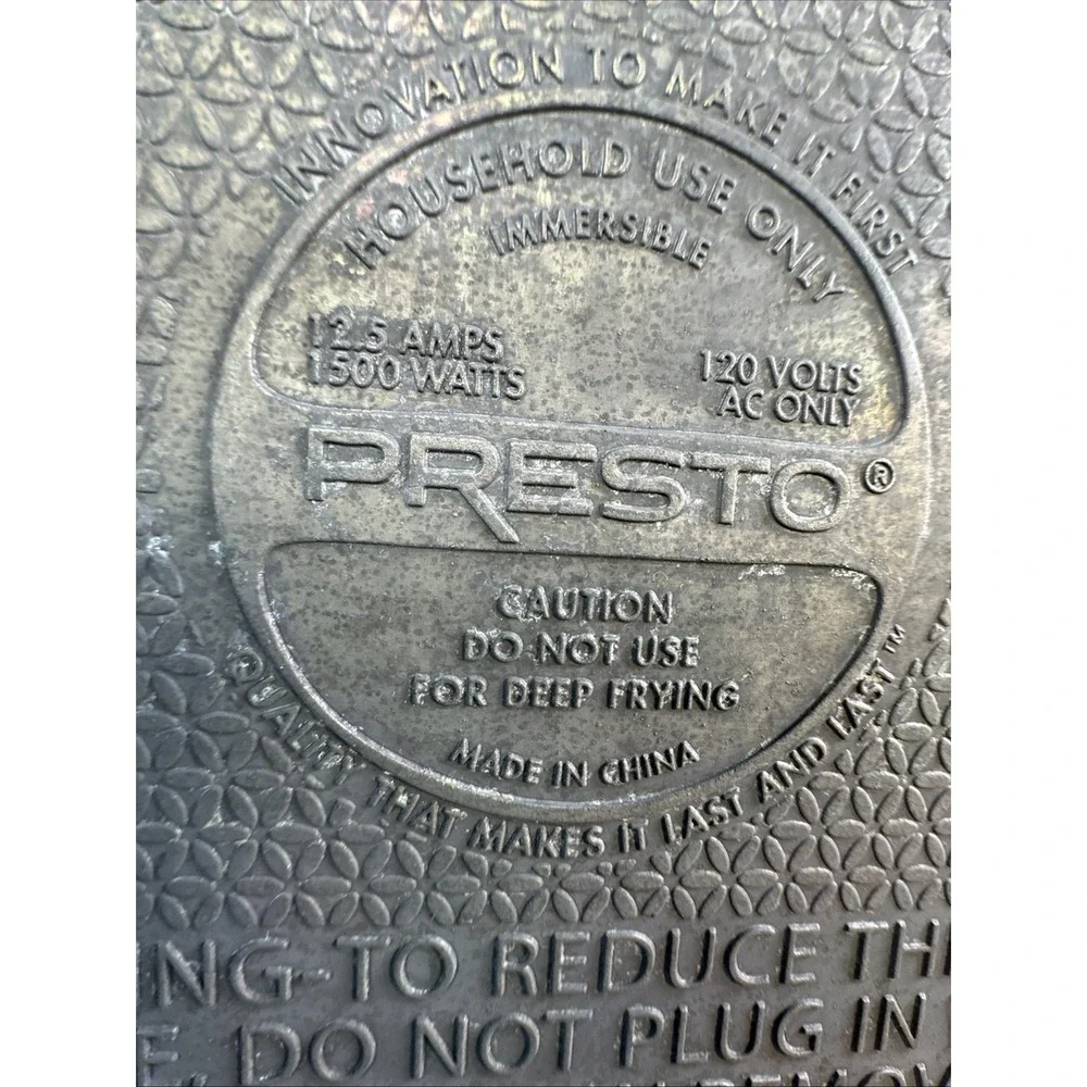 Bella Presto Foldaway Electric Skillet Copper Titanium 12 X 12 Orig box EUC